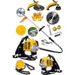 Dozzer Alman 14 Hp Benzinli Sirt Tipi Ot Cali Cim Bicme Kesme Tirpan Makinesi Tirpani