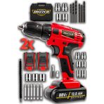 Dozzer Alman 88 VF 12 Ah Süper Seri Çift Çelik Şanzuman 2 Akülü Darbeli Vidalama Şarjlı Matkap