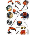 DOZZER Alman ROX 20000 RPM Profesyonel Yan Tipi Benzinli Tırpan Ot Çalı Çim Biçme Makinesi + Canavar Başlık