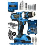 Dozzer Berlin 128 Vf 20 Ah Compact Darbe Çelik Mandren Bakır Sargılı 84 Parça 2 Akülü Vidalama Matkap