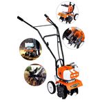 DOZZER Orng Alman Professional 2.4hp Çelik Şanzuman Bakır Sargılı Benzinli Mini Dip Kenar Çapalama Makinesi