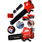 DOZZER RED-Q Devir Ayarlı BL Motor 1400Vf 30Ah 2x Akülü Toz Ot Çalı Yaprak Üfleme Süpürme Makinesi