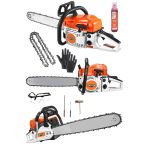 Dozzer V-13000 Çift Egzozlu 52 cc Motorlu Testere Bıçkı Motoru Ağaç Odun Kesme Makinesi