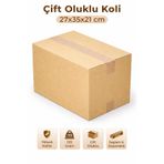 Dp Home Boş Karton Koli 27X35x21cm Orta Boy 10 Adet Koli, Çeyiz, Taşınma Kolisi, Çift Oluklu Koli