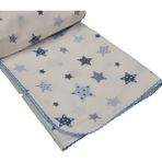 Dp Home Flanel Yıldız Desen Mavi Bebek Battaniyesi