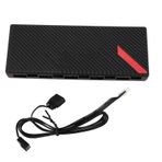 Dpofirs ARGB Ve PWM Hub ARGB Fanları Için 10 Bağlantı Noktası, ARGB Işık Şeritleri, Manyetik Arka Panel 5V 3PIN ARGB Kasa Fanı Hub Adaptörü