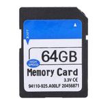 Dpofirs SD hafıza kartı, adaptörlü, 1G, 2G, 8G, 16G, 32G, 64G, taşınabilir yüksek hızlı hafıza kartı, okuma ve yazma için, MP3-MP4 kamera, SLR oyun otomatı hoparlörleri için kullanılabilir, beyaz, mavi (64G)