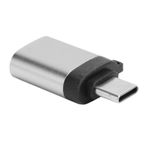 Dpofirs USB 3.0 Dişiden TypeC Adaptör Dönüştürücü, Dizüstü Bilgisayar Akıllı Telefonu Için, OTG Esnek Kafa, Zincirsiz Stabil Yapı, Performans (Gümüş Zincirsiz)