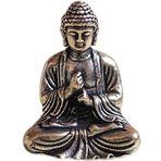DPWOUM Mini Shakyamuni Meditasyon Buda Heykeli El Boyalı Yoga Meditasyon Dua Heykelcik Koleksiyon El Sanatları Feng Shui Heykel Dekor Ev Ofis Rafı Masaüstü Yüce Buda Koleksiyon Figürü