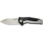 Dpxgear Sugga 915B Bk Siyah & Beyaz Kamp / Outdoor Çakı 17,5cm - Yarı Otomatik, Kemerlikli, Kutulu