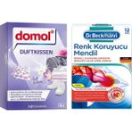 Dr.Beckmann Renk Koruyucu Mendil 12'li + Domol Çamaşır ve Tekstil Ürünlerine Özel Koku Keseleri - 12 Yıkama