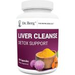 Dr. Berg Liver Cleanse Detox W/unique Blend Of Milk Thistle, Ox Bile & Folate - Liver Includes Turmeric, Black Pepper & Choline - 60 Capsules - --