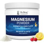 Dr. Berg Magnesium Glycinate Powder Calm For Sleep, Relaxation, & Stress Relief - Now Includes Vitamin D3 & Zinc - Delicious Raspberry & Lemon (50 Servings) - Aromasız