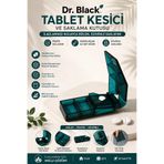 DR.BLACK Dr. Black Tablet İlaç Kesici Aparatı | BPA Free Tablet Kesme Saklama Hazneli Taşınabilir İlaç Kesici