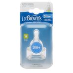 Dr.Browns 2. Seviye Dar Ağız Silikon Biberon Emziğiİkili Paket - Standart Standart