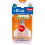 Dr Browns Geniş Ağız Options+ Biberon Emziği 0AY+