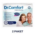 Dr.Comfort M 2x8'li Yetişkin Bel Bantlı Hasta Bezi