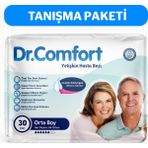 Dr.comfort Medium Beden Külotlu Yetişkin Hasta Bezi 30 Adet Nefes Alabilen Bel Bölgesi ve Sızdırmaz Bariyerler