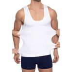 Dr. Corset Korse Atlet Göğüs Ve Göbek Toparlayıcı Sıkılaştırıcı Jinekomasti Giderici (beyaz, XXL)