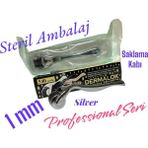 Dr. Dermalok Dermaroller Silver Professional-Saç, Sakal, Kaş Serum Kullanımına Uygun Yeni Seri 1mm - Gümüş