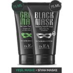 Dr. Ea Soyulabilir Siyah Maske ve Soyulabilir Yeşil Maske 2'li Özel Set 75 ml