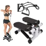 Dr.Flexi İpli Fitness Stepper Egzersiz Aleti Total Body Twister Crosstep Step Siyah