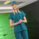 Dr Greys Terikoton Açık Petrol Yeşili Doktor Hemşire Forması Cerrahi Takım Ince Kumaş (ALT ÜST) - XS
