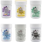 Dr. Gusto Çikolata Boyası 30 gr 6’lı Set – Mor, Siyah, Mavi, Yeşil, Beyaz Yağ Bazlı Gıda Boyası (Kakao Yağı & Çikolata Için) - 180 gr