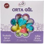 Dr. Gusto Gofret Gül Orta Boy 50 Adet (100 Yaprak) – Yenilebilir Pasta Süsleme Gülü - 0,5 gr