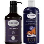 Dr.Lavender Pire Önleyici 400 ml Pet Köpek Şampuanı + Tuzsuz Lavanta Yağlı 500 ml Yetişkin Şampuanı