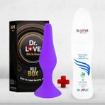 Dr. Love 10.5 cm Mor Silikon Küçük Boy Anal Plug + Dr. Love - yok