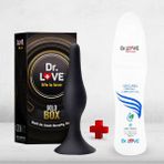 Dr. Love 10.5 Cm Siyah Silikon Küçük Boy Anal Plug Tıkaç + Dr. Love