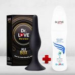Dr. Love 11.5 cm Siyah Silikon Orta Boy Anal Plug + Dr. Love - yok