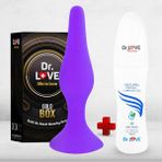 Dr. Love 15.5 Cm Mor Silikon En Büyük Boy Anal Plug + Dr. Love