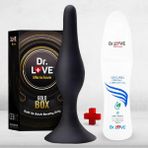 Dr. Love 15.5 Siyah Silikon En Büyük Boy Anal Plug + Dr. Love