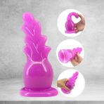Dr. Love 18,5cm Ters Boğumlu Plug Dildo Tıkaç Dört Boğumlu Mor