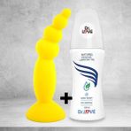 Dr. Love 4 Boğumlu Halka Tıkaç Dildo 10,8 cm Sarı +