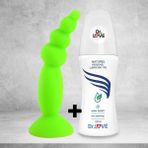 Dr. Love 4 Boğumlu Tıkaç Dildo 10,8 cm Yeşil