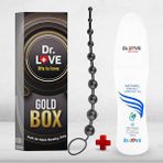 Dr. Love Anal Ve Vajinal 25 Cm Sıralı Jel Siyah Zevk Topları Anal Plug + Dr. Love - 1