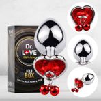 Dr. Love Kırmızı Renkli Taşlı Süslü Anal Plug - yok