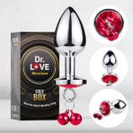 Dr. Love Kırmızı Renkli Taşlı Zincirli Anal Plug - yok