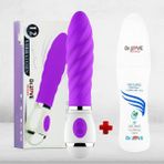 Dr. Love Klitoris Uyarıcı 6 Titreşim Modlu 19.5cm Mor Vibratör Dildo