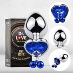 Dr. Love Mavi Renkli Taşlı Süslü Anal Plug