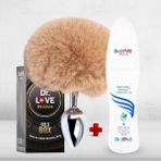 Dr. Love Metal Anal Plug Ponpon Sarı + - 1