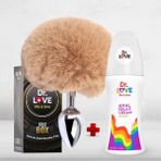 Dr. Love Metal Anal Plug Ponpon Sarı + Relax
