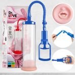Dr. Love Penis Pump Men Güçlü Vakumlu Mavi Penis Pompası + Oral Başlık - 1