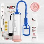 Dr. Love Penis Pump Men Güçlü Vakumlu Mavi Penis Pompası + Oral Başlık