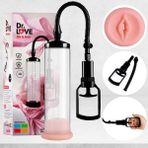 Dr. Love Penis Pump Men Güçlü Vakumlu Penis Pompası + Vajina Başlıklı