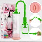 Dr. Love Penis Pump Men Güçlü Vakumlu Yeşil Penis Pompası + Vajina Başlık - 1