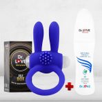 Dr. Love Silikon Güçlü Titreşimli Klitoral Uyarıcılı Penis Halkası Yüzüğü + Dr. Love
